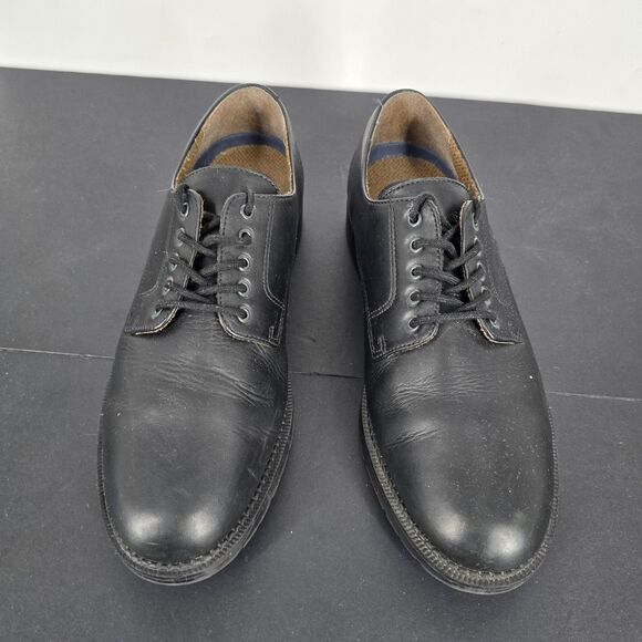 Dockers Oxford Dress Work Shoe Mens 10 Black Leather Non Slip Grip Derby 90-2001 - Picture 8 of 8